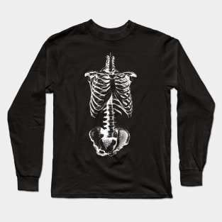 Skeleton drawing of ribs torso and pelvis Long Sleeve T-Shirt